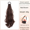 20-Inch (50 cm) Loose Wave Synthetic Ponytail Extension — Heat-Resistant Fiber with Non-Slip Rubber Band Low-Tie, Natural Layered Look for Women