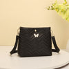 Wave Quilted Mini Bucket Crossbody Bag - Women's Trendy Shoulder Handbag & Purse
