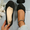 Women's Butterfly Bow Slip-On Flat Shoes – Casual Round Toe Flats