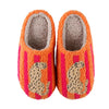 Women's Leopard Print Plush Slippers – Cozy Indoor House Shoes with Non-Slip Rubber Sole & Soft Fabric Insole