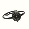 Women's Mechanical Watch – Minimalist Retro Black Dial with White Hands, Nylon Strap & Clear Bezel, Bracelet Included