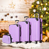 4-Piece Hardside Luggage Set – ABS+PC Spinner Suitcases with Combination Locks & Telescopic Handles