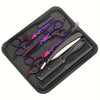 7-Piece Professional Hair Clipper & Thinning Scissors Set — Salon Mixing Shears, Razor & Accessories