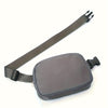 Adjustable Nylon Waist Bag - Black Fanny Pack with Crossbody Strap, Zipper Closure for Running & Daily Commute