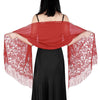 Lightweight Fringe Shawl Wrap for Women — Solid Floral Lace Evening Scarf for Weddings & Parties