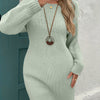 Women's Casual Round Neck Sweater – Loose Fit Long-Sleeve Pullover, Machine Washable Soft Knit for Spring & Fall