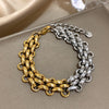 Gold-Plated Stainless Steel Chunky Cuban Chain Bracelet – Waterproof Unisex Punk Vintage Statement