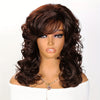 20-Inch (50 cm) Long Wavy Curly Wig with Bangs - Heat-Resistant Synthetic Fiber, Natural Look, 3 Colors