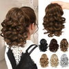 SLEEKCUTE Curly Wavy Clip-In Ponytail Extensions – High-Heat Synthetic Hair for Instant Volume & Natural Bounce
