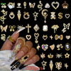 200-Piece 3D Nail Art Jewels Set – Alloy Rhinestones & Faux Gemstones for DIY Manicure