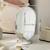 Elegant Iron-Framed 360° Rotating Makeup Mirror — HD Vanity Mirror for Bedroom & Dressing Table