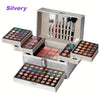 127-Piece Portable Makeup Set – Leopard Print Gift Case with Lipstick, Eyeshadow, Highlighter & Tools