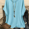 Plus Size Women's Casual Summer Batwing Sleeve Blouse - Olive Green Round Neck Short Sleeve