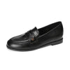 Women's Flat Loafers - British-Inspired Slip-On with Plush Lining, Soft Upper & Rubber Sole