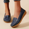 Women's Flower Decor Flat Loafers Lightweight Slip-On Casual Shoes