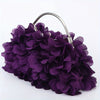 Floral Petal Evening Clutch with Detachable Chain Strap - Polyester Wedding & Party Handbag (Apricot, Rose Red, White, Purple, Blue, Black)