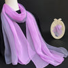 Gradient Gauze Scarf Lightweight Breathable Sunscreen Shawl for Women