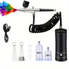 Portable Rechargeable Airbrush Spray Gun Kit — 0.3mm Nozzle, USB‑C, 20/40ml Cups, Adjustable Airflow
