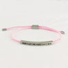 Don't Let Hard Days Win Adjustable Stainless Steel Tube Bracelet - Handmade Inspirational Gift for Women & Men