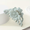 Matte Flower Hair Clip - Large Non-Slip Floral Barrette, Solid Color (1pc)