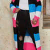 Women's Multicolor Striped Long Knit Cardigan Sweater
