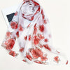 Women's Bohemian Floral Chiffon Scarf — Lightweight Windproof Shawl & Versatile Head Wrap/Neck Gaiter, Hand-Washable