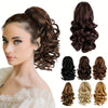 Curly Wavy Clip-In Ponytail – Clip-On Volumizing Hair Extension for Women – Heat-Resistant Fiber