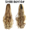 22-Inch (56 cm) Long Wavy Clip-In Ponytail Extension — Synthetic Claw Clip Hair Piece for Women