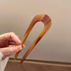 Elegant Vintage U-Shaped Acetate Hairpin — Valentine's Day Hair Clip for Women & Teens