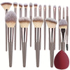 10/20-Piece Professional Makeup Brush Set with Bag - Foundation Eyelash Eyebrow Eyeshadow Cosmetic Tools Gift