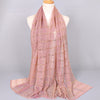 Women's Solid Color Metallic Scarf - Lightweight Breathable Shawl Wrap