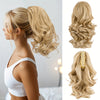 SLEEKCUTE Curly Wavy Clip-In Ponytail Extensions – High-Heat Synthetic Hair for Instant Volume & Natural Bounce