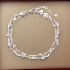 Minimalist Double-Layer Stainless Steel Chain Bracelet for Women, Water-Resistant