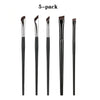5-Piece Precision Eye Makeup Brush Set — Sickle & Angled Eyeliner Brushes, Eyebrow & Detail Brushes, Travel-Friendly