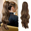7JHH WIGS 28-Inch (71 cm) Loose Curly Drawstring Ponytail Hair Extension – Natural Brown Ombre, Heavy-Duty Realistic Volume for Women