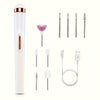 Portable Electric Nail Drill with 5 Drill Bits – USB Rechargeable Nail File with LED Light & Adjustable Speed for Manicure