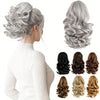 SLEEKCUTE Curly Wavy Clip-In Ponytail Extensions – High-Heat Synthetic Hair for Instant Volume & Natural Bounce