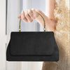 Red Evening Clutch with Top Handle - Elegant Wedding and Party Handbag