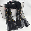 Lightweight Women's Floral Scarf Shawl – Elegant All-Season Wrap for Casual & Formal Outfits