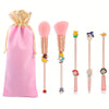 Princess Makeup Brush Set for Girls - Snow White & Little Mermaid Inspired Pink & Blue Soft Bristle Brushes