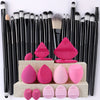 20/34-Piece Makeup Brush Set + 8 Mini Brushes – Professional Soft Synthetic Face & Eye Brushes for Beginners