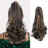 Claw Ponytail Clip-In Long Curly Wavy Synthetic Hair Extension, Heat-Resistant Fiber