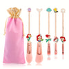 Princess Makeup Brush Set for Girls - Snow White & Little Mermaid Inspired Pink & Blue Soft Bristle Brushes