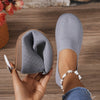 Oversized Wide-Fit Women’s Slip-On Shoes, Plus-Size Comfortable Casual Round Toe, All-Season Indoor & Outdoor