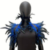 Women's Gothic Faux Feather Collar Cape Shawl — Elegant Party, Prom & Halloween Cosplay Wrap (Multiple Colors)