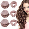 Satin Heatless Hair Curlers 3-Set (6 pcs) Pillow Soft Rollers with Sleep-In Headband & Hair Caps for All Hair Types