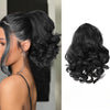 SLEEKCUTE Curly Wavy Clip-In Ponytail Extensions – High-Heat Synthetic Hair for Instant Volume & Natural Bounce