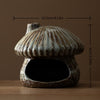 Mushroom Ceramic Essential Oil Burner - Mushroom House Aroma Diffuser & Fireproof Candle Holder