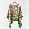 Bohemian Lightweight Breathable Pullover Shawl, 42.1 in (107 cm) Printed Square Scarf, Boho Beach & Evening Wrap