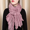 Solid Color Bali Yarn Scarf Thin Breathable Soft Shawl Versatile Travel Sunscreen Head Wrap